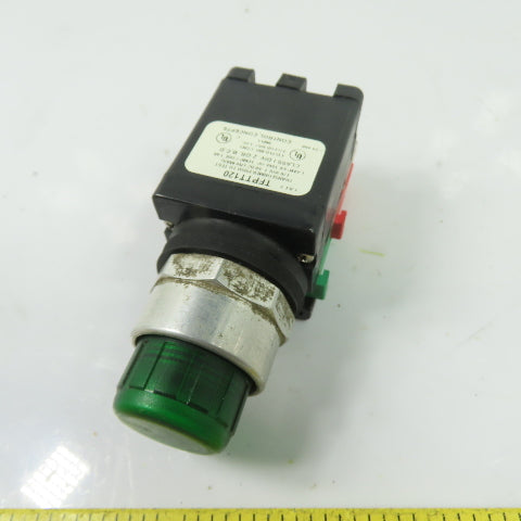 Control Concepts TFPTT120 Green Indicator Push Button Light Pilot Switch 120V