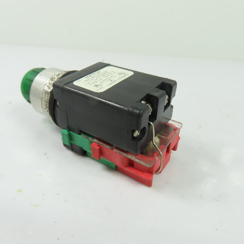 Control Concepts TFPTT120 Green Indicator Push Button Light Pilot Switch 120V