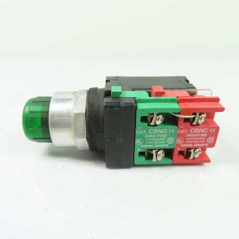 Control Concepts TFPTT120 Green Indicator Push Button Light Pilot Switch 120V