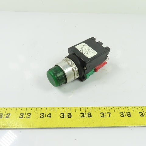 Control Concepts TFPTT120 Green Indicator Push Button Light Pilot Switch 120V
