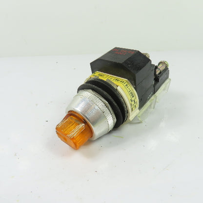 Allen-Bradley 800T-16 JX91KB7 3-Position Illuminated Selector Switch 120V Amber