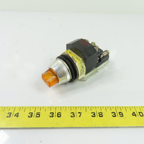 Allen-Bradley 800T-16 JX91KB7 3-Position Illuminated Selector Switch 120V Amber