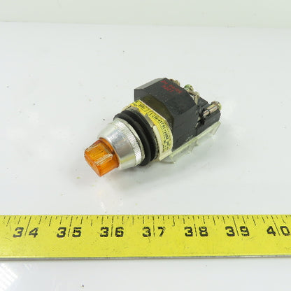 Allen-Bradley 800T-16 JX91KB7 3-Position Illuminated Selector Switch 120V Amber