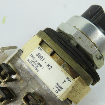 Allen-Bradley 800T-H2 2-Position Selector Switch Ser T