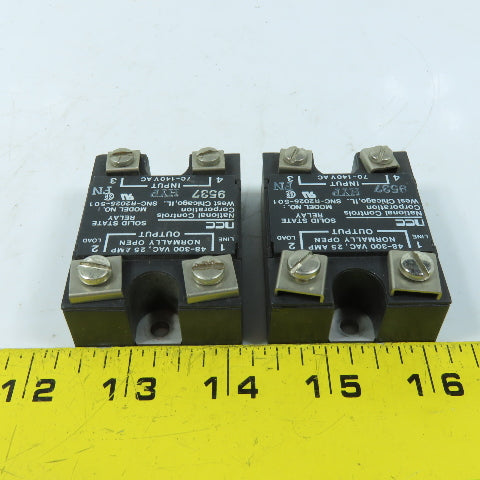 NCC SNC-R2025-501 Solid State Relay 25A 48-300VAC Lot of 2