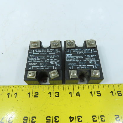 NCC SNC-R2025-501 Solid State Relay 25A 48-300VAC Lot of 2