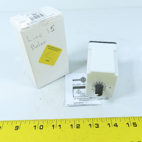 Macromatic TR-50222-22 ON Delay Time Delay Relay 120V AC/DC 0.1-10 Min