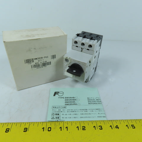 Fuji Electric BM3RHB-P63 Manual Motor Starter 0.4-0.63A 8.2A Magnetic Release