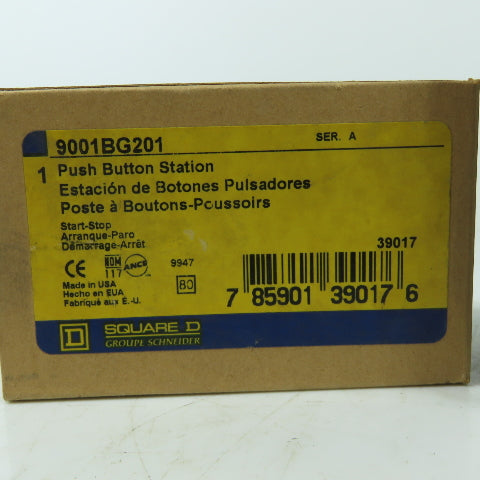 Square D 9001BG201 Start-Stop Push Button Station 600V MAX
