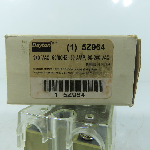 Dayton 5Z964 Solid State Relay 50A 240VAC Output 90-280VAC Input