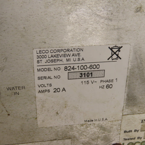 LECO 824-100-600 GPX200 Polisher Grinder115V 1Ph 20A W/ Dispenser (Parts/Repair)