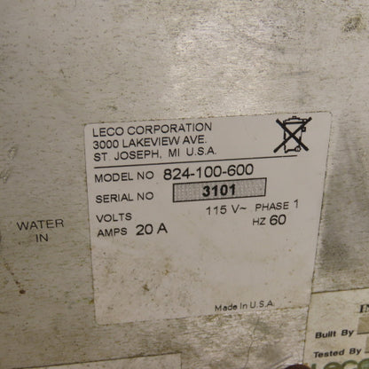 LECO 824-100-600 GPX200 Polisher Grinder115V 1Ph 20A W/ Dispenser (Parts/Repair)