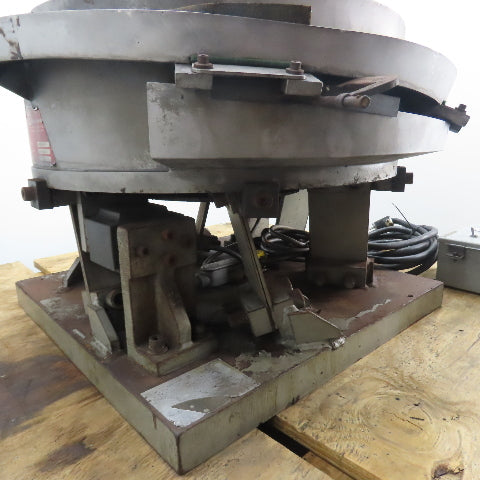 Warren Vibratory Parts Feeder 24" ID x 7" Deep Bowl 1Ph 115V W/ Controller