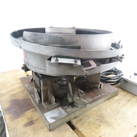 Warren Vibratory Parts Feeder 24" ID x 7" Deep Bowl 1Ph 115V W/ Controller