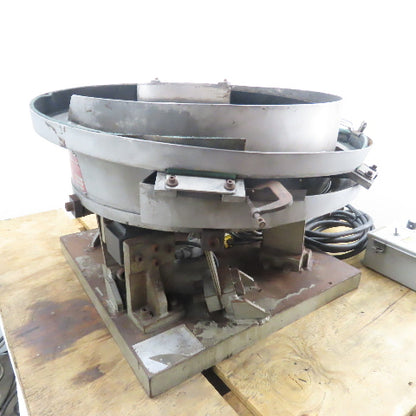 Warren Vibratory Parts Feeder 24" ID x 7" Deep Bowl 1Ph 115V W/ Controller