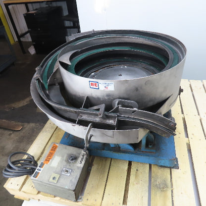 B&C Fabricating 24CCW Vibratory Parts Feeder 24" ID x 7" Deep Bowl 1Ph 115V