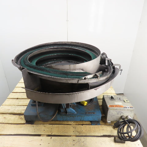 B&C Fabricating 24CCW Vibratory Parts Feeder 24" ID x 7" Deep Bowl 1Ph 115V