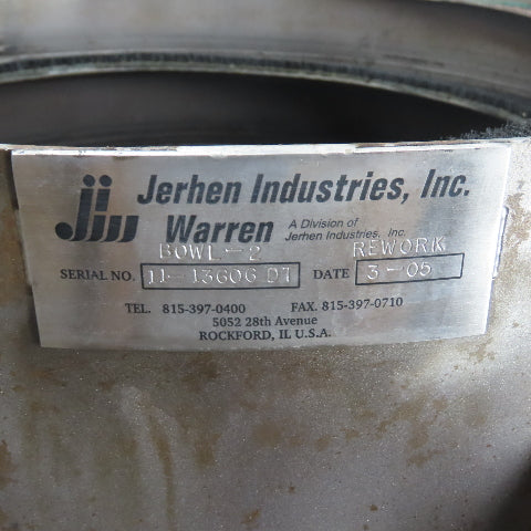 Jerhen Industries Vibratory Parts Feeder 24" ID x 10" Deep Bowl 1Ph 115V