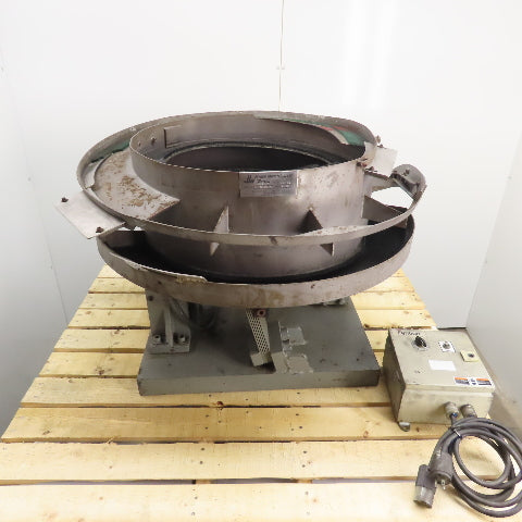 Jerhen Industries Vibratory Parts Feeder 24" ID x 10" Deep Bowl 1Ph 115V