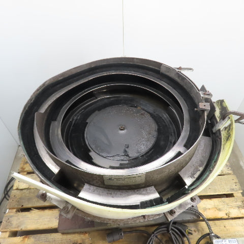 Jerhen Industries Vibratory Parts Feeder 24" ID x 7" Deep Bowl 1Ph 115V