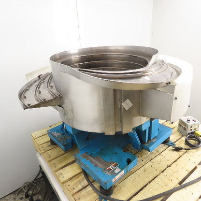 Syntron Vibratory Parts Feeder 24" ID x 12" Deep Bowl 1Ph 115V W/ Controller
