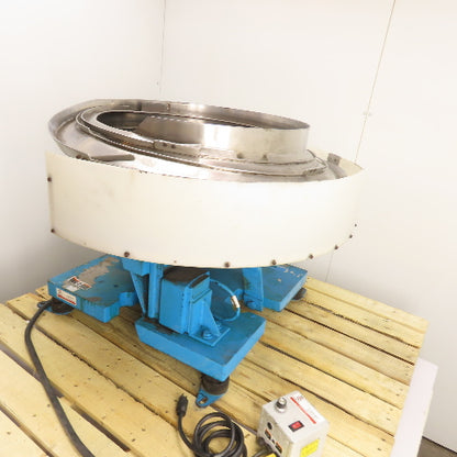 Syntron Vibratory Parts Feeder 24" ID x 12" Deep Bowl 1Ph 115V W/ Controller