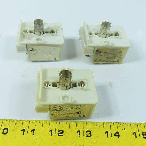 Square D 9001 KM1 Push Button Light Modules 110-120V 50-60Hz Lot of 3