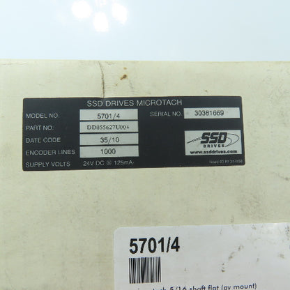 SSD Drives DD055627U004 5701/4 Microtach Digital Tachometer 1000 Lines 24VDC