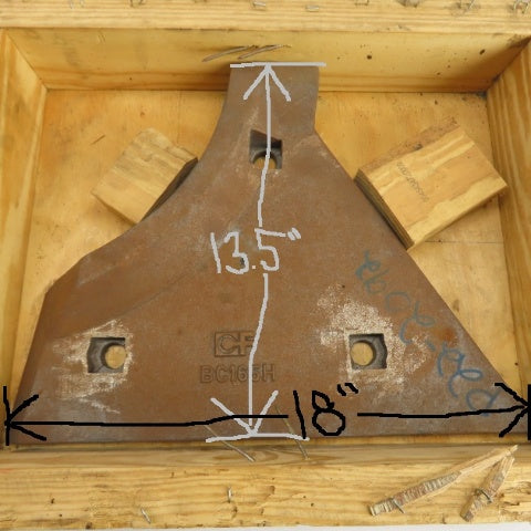 CF BC165H 13.5" Tall x 18" Wide Cast Iron Blade Tooth