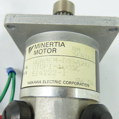 Yaskawa UTOPI-100SC UGRMEM-02SA2XE Minertia RM Servo Motor W/ Encoder