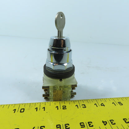 Square D 9001KS11K2 Key Operated Selector Switch 2 Position Maintained E-10 Key