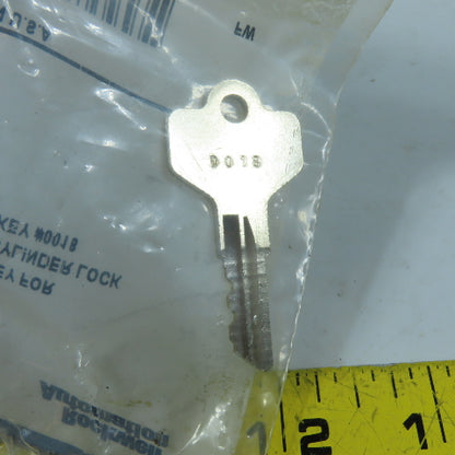 Allen-Bradley X-181170 Bulletin 800T Key for Cylinder Lock Key D018