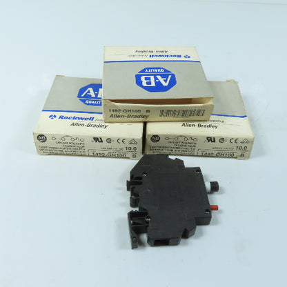 Allen-Bradley 1492-GH100 DIN Rail Circuit Breakers 10A 125VAC 65VDC Lot of 3