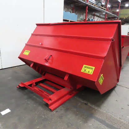 5 Cu Yard Self Dumping Trash Scrap Hopper 53" x 60" x 31" Inside