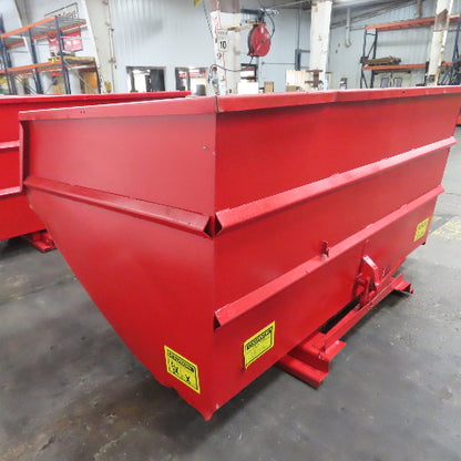5 Cu Yard Self Dumping Trash Scrap Hopper 53" x 60" x 31" Inside
