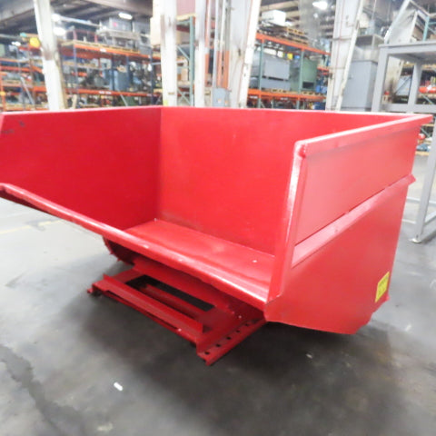 5 Cu Yard Self Dumping Trash Scrap Hopper 53" x 60" x 31" Inside