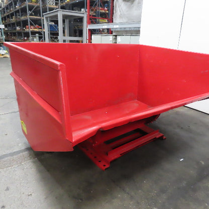 5 Cu Yard Self Dumping Trash Scrap Hopper 53" x 60" x 31" Inside