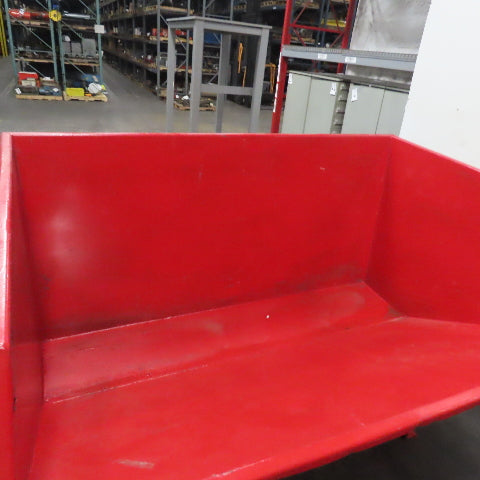 5 Cu Yard Self Dumping Trash Scrap Hopper 53" x 60" x 31" Inside