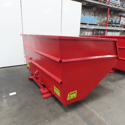5 Cu Yard Self Dumping Trash Scrap Hopper 53" x 60" x 31" Inside