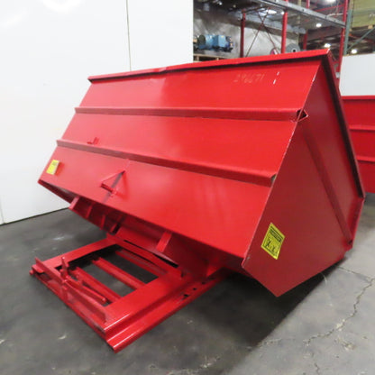 Wright 5 Cubic Yard Self Dumping Trash Scrap Hopper 96" x 63" x 42" ID