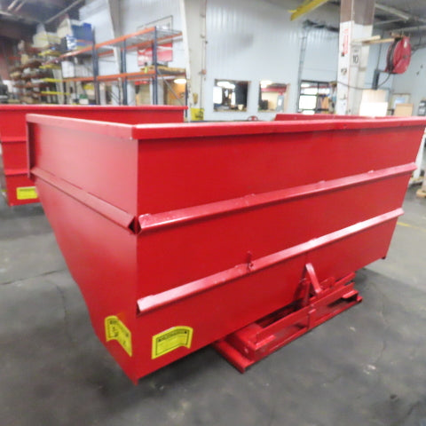 Wright 5 Cubic Yard Self Dumping Trash Scrap Hopper 96" x 63" x 42" ID