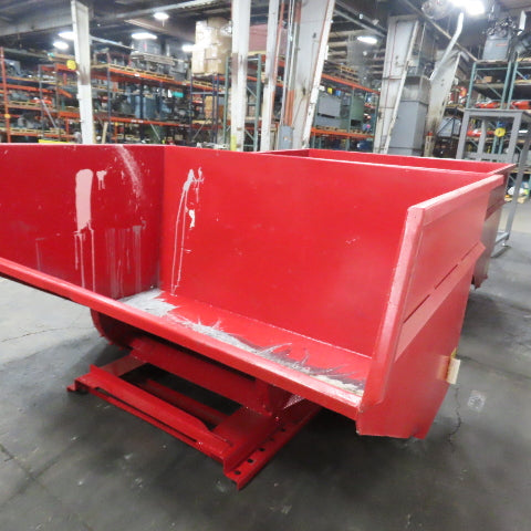 Wright 5 Cubic Yard Self Dumping Trash Scrap Hopper 96" x 63" x 42" ID