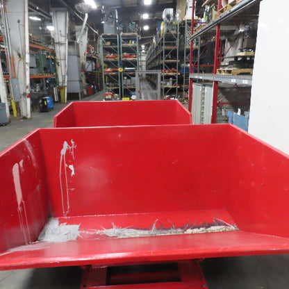 Wright 5 Cubic Yard Self Dumping Trash Scrap Hopper 96" x 63" x 42" ID