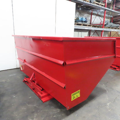 Wright 5 Cubic Yard Self Dumping Trash Scrap Hopper 96" x 63" x 42" ID
