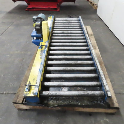 80" x 28.5" Chain Drive Power Roller Conveyor 3Ph 230/460V 22" BF 15FPM