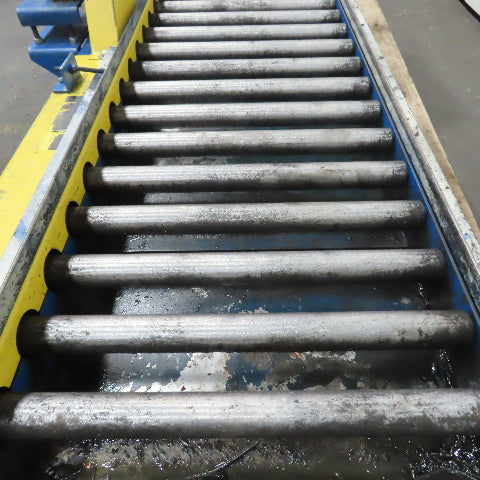 80" x 28.5" Chain Drive Power Roller Conveyor 3Ph 230/460V 22" BF 15FPM