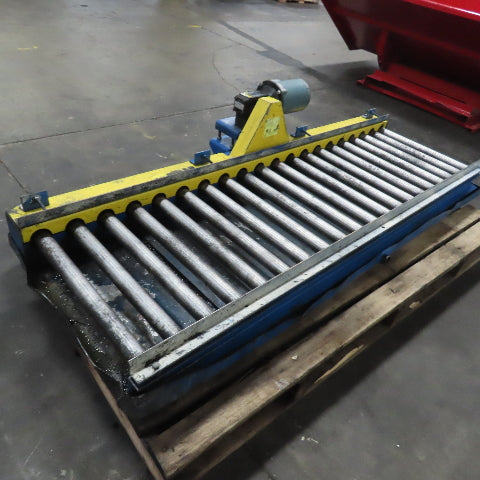80" x 28.5" Chain Drive Power Roller Conveyor 3Ph 230/460V 22" BF 15FPM