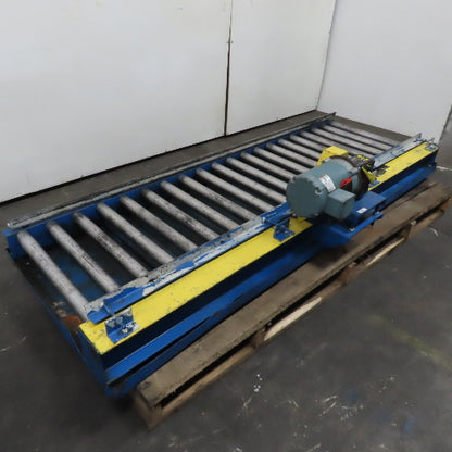 80" x 28.5" Chain Drive Power Roller Conveyor 3Ph 230/460V 22" BF 15FPM