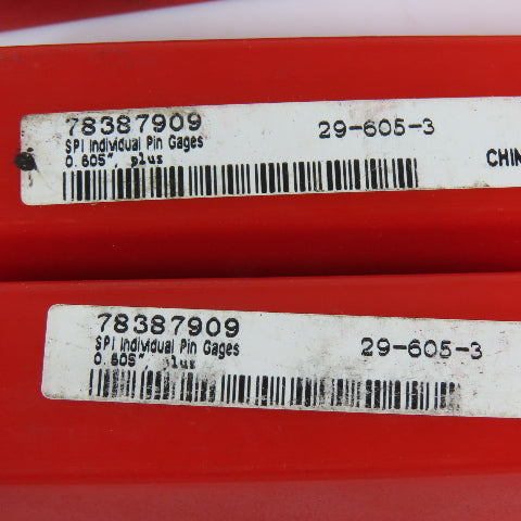 SPI Misc. Lot Individual Pin Gage .659+, .488+ Lot Of 8
