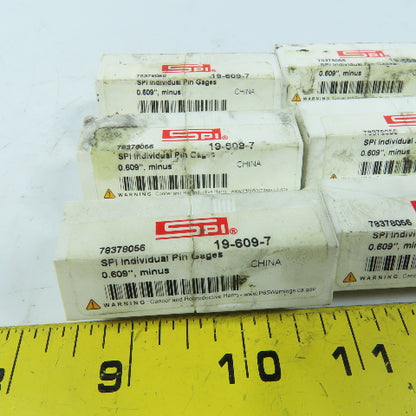 SPI Class ZZ Individual Pin Gage .609- Lot Of 6